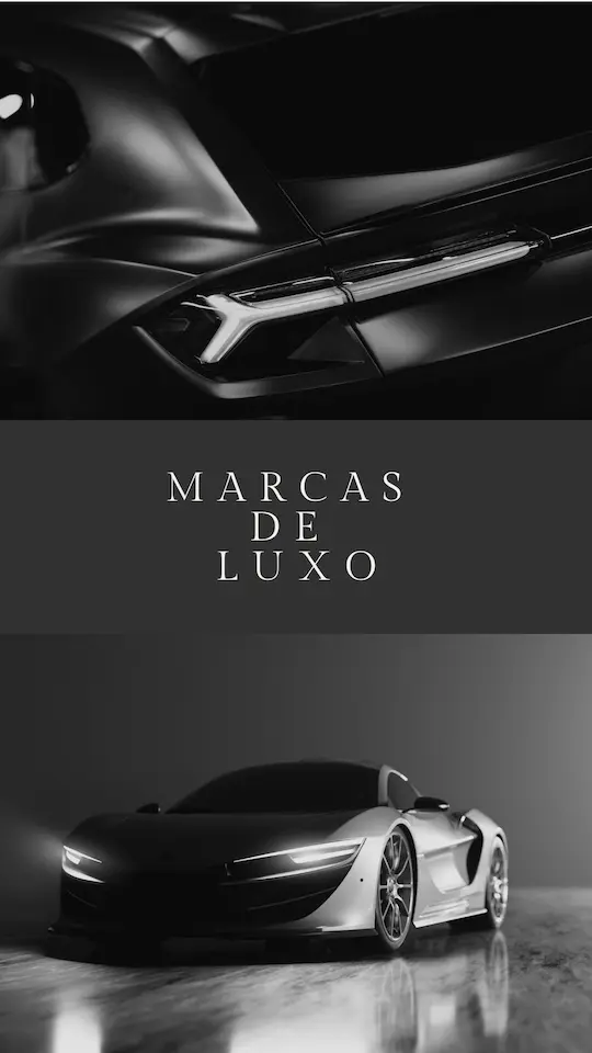 Marcas de Luxo: O Mundo Exclusivo das Marcas que Definem Elegância e Status 19 Black Minimalist Luxury Car Rental Instagram Story