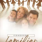 Post instagram culto da familia simples em marrom e branco