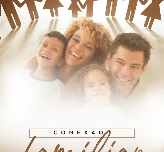 Conexão Familiar: A Base para Relações Saudáveis e Duradouras 21 Post instagram culto da familia simples em marrom e branco