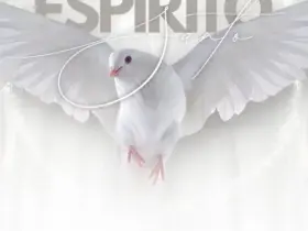 Story instagram dia do espirito santo mensagem elegante em bege e branco