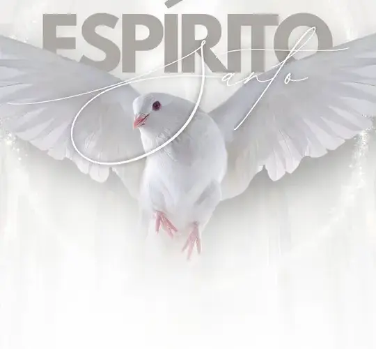 Story instagram dia do espirito santo mensagem elegante em bege e branco